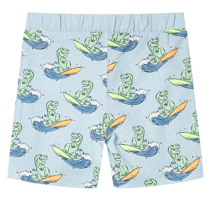 Pyjamas til børn str. 116 korte ærmer lyseblå