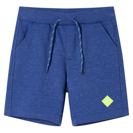 Shorts til børn str. 128 med snøre blåmeleret