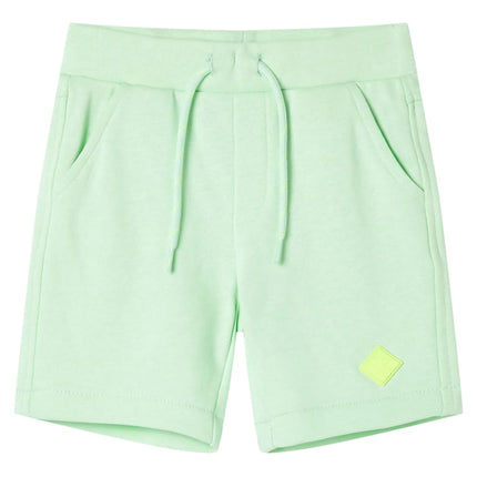 Shorts til børn str. 128 med snøre lysegrøn