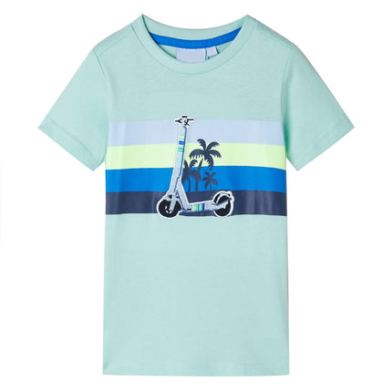 T-shirt til børn str. 140 lys mintgrøn