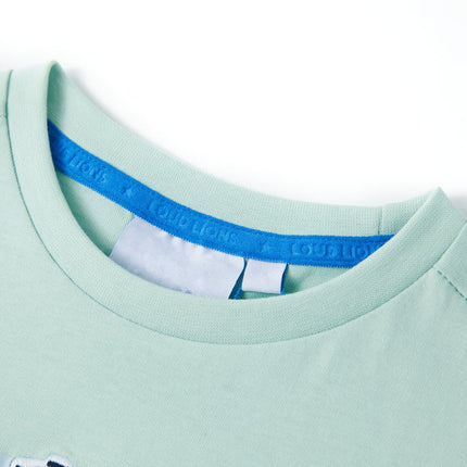 T-shirt til børn str. 140 lys mintgrøn