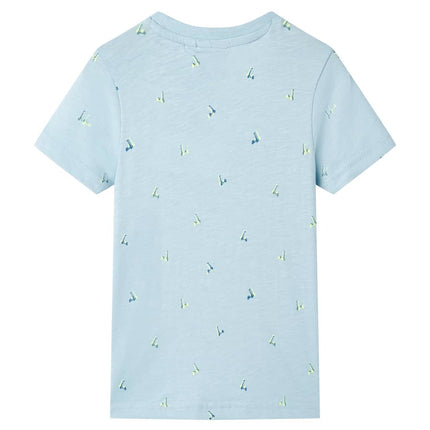 T-shirt til børn str. 116 lyseblå