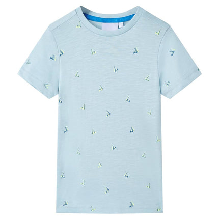 T-shirt til børn str. 140 lyseblå
