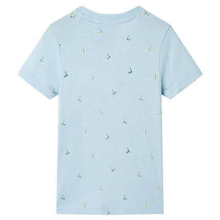 T-shirt til børn str. 140 lyseblå