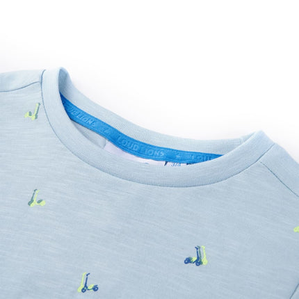 T-shirt til børn str. 140 lyseblå