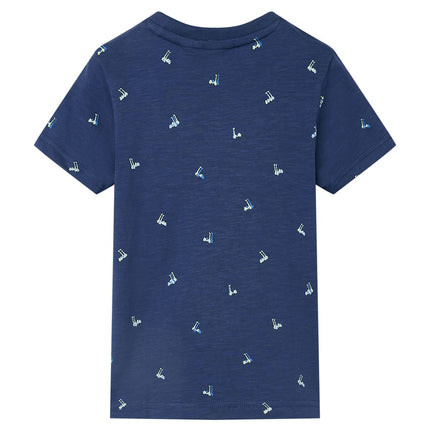 T-shirt til børn str. 104 mørkeblå