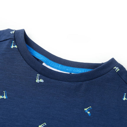 T-shirt til børn str. 104 mørkeblå