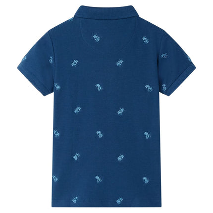 Poloshirt til børn str. 140 mørkeblå