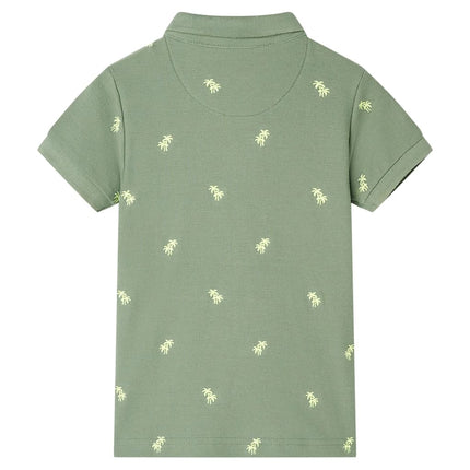 Poloshirt til børn str. 92 khakifarvet