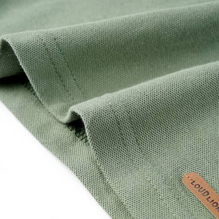 Poloshirt til børn str. 92 khakifarvet