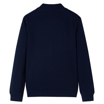 Sweatshirt til børn str. 92 med lynlås marineblå