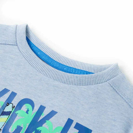 Sweatshirt til børn str. 104 blåmeleret