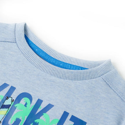 Sweatshirt til børn str. 116 blåmeleret