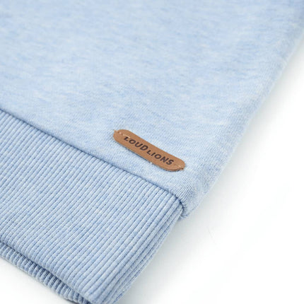 Sweatshirt til børn str. 116 blåmeleret