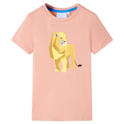 T-shirt til børn str. 116 lys orange
