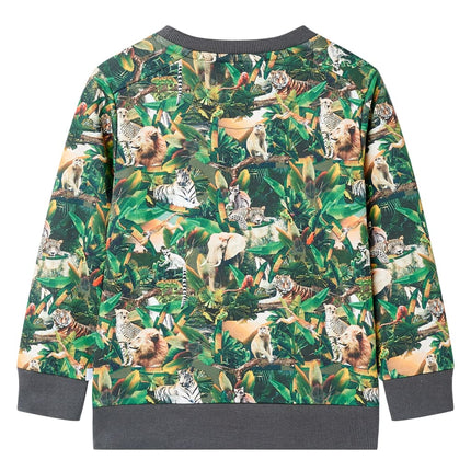Sweatshirt til børn str. 128 Old Petrol