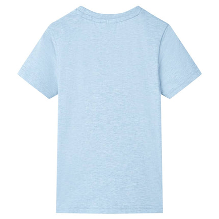 T-shirt til børn str. 140 blåmeleret