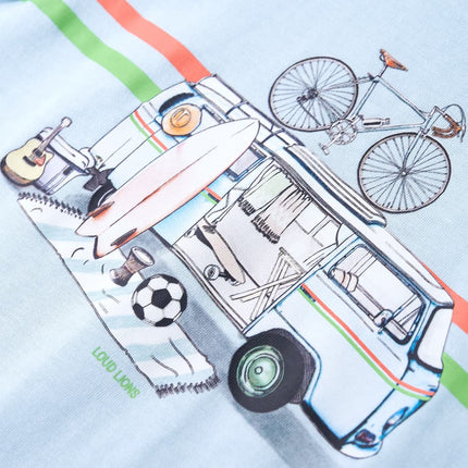 T-shirt til børn str. 104 lyseblå