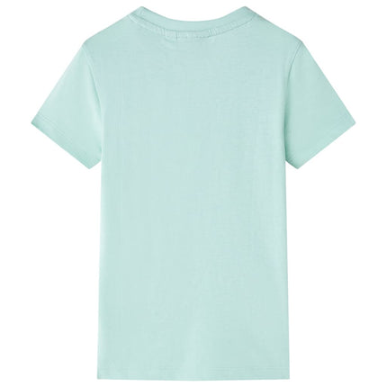 T-shirt til børn str. 128 lys mintgrøn