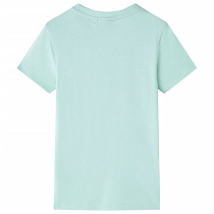 T-shirt til børn str. 140 lys mintgrøn