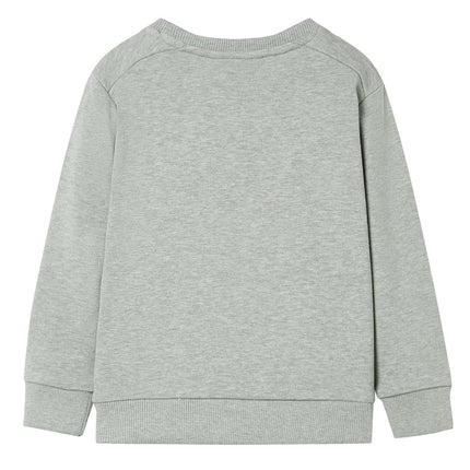 Sweatshirt til børn str. 92 lys kakimeleret