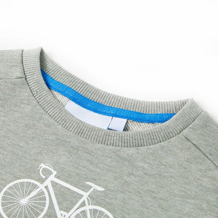 Sweatshirt til børn str. 92 lys kakimeleret