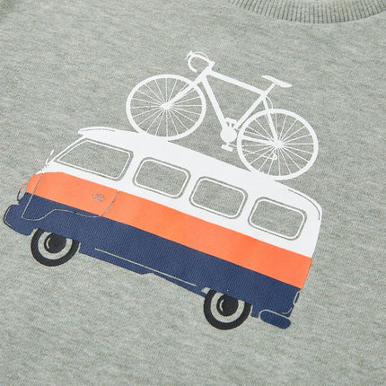 Sweatshirt til børn str. 104 lys kakimeleret