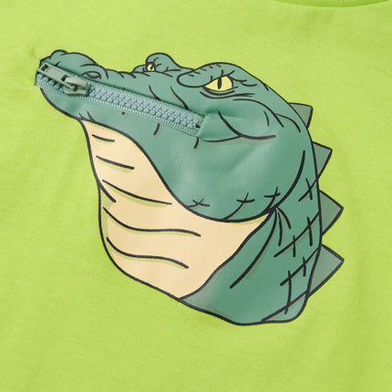 T-shirt til børn str. 116 limegrøn