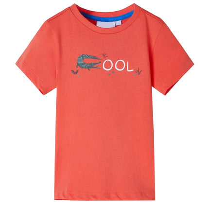 T-shirt til børn str. 128 rød