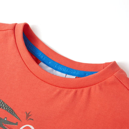 T-shirt til børn str. 128 rød