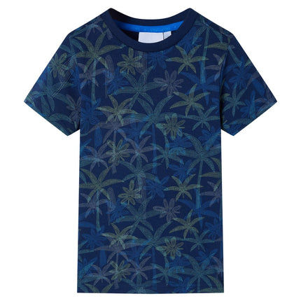 T-shirt til børn str. 128 marineblå