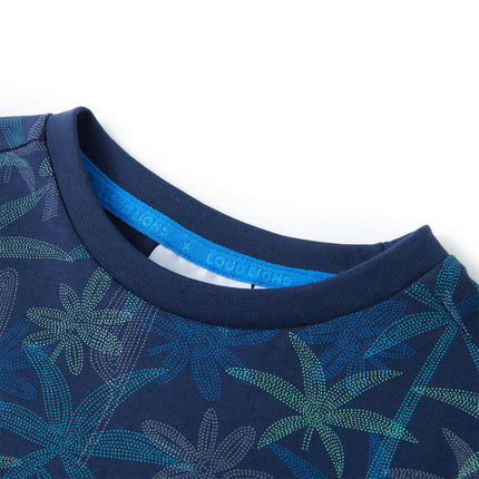 T-shirt til børn str. 128 marineblå