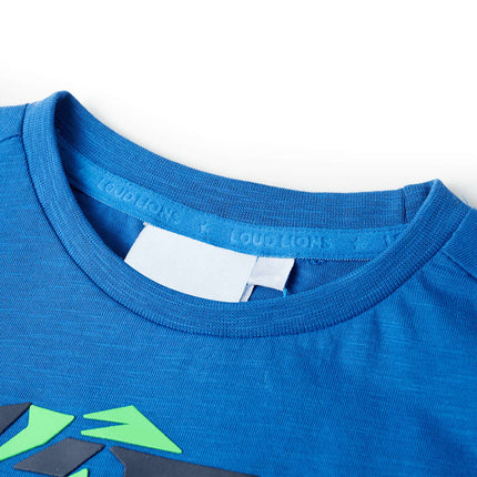 T-shirt til børn str. 104 blå