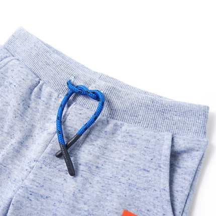 Shorts til børn str. 116 med snøre blåmeleret