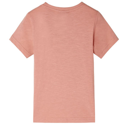 T-shirt til børn str. 128 lys orange