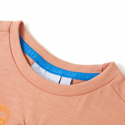 T-shirt til børn str. 128 lys orange