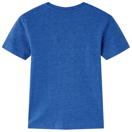 T-shirt til børn str. 140 blåmeleret