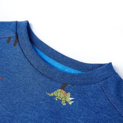 Sweatshirt til børn str. 104 mørk blåmeleret