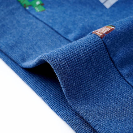 Sweatshirt til børn str. 104 mørk blåmeleret