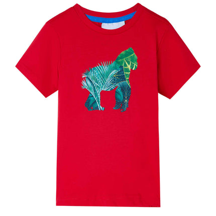 T-shirt til børn str. 140 rød