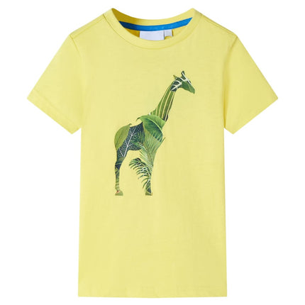 T-shirt til børn str. 128 gul