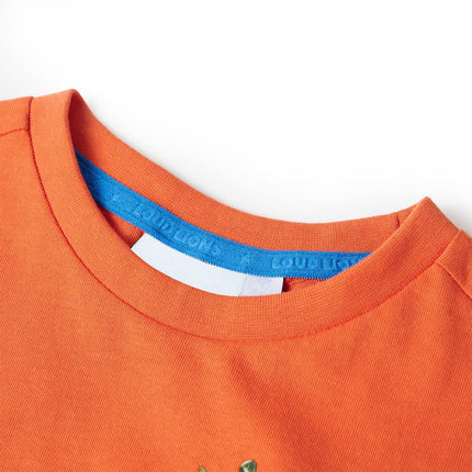 T-shirt til børn str. 116 lys orange