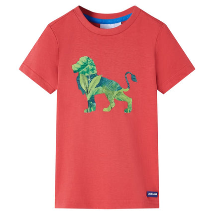 T-shirt til børn str. 128 rød