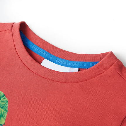 T-shirt til børn str. 128 rød