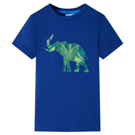 T-shirt til børn str. 116 mørkeblå