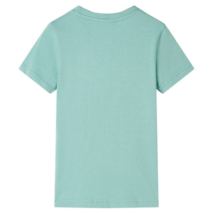 T-shirt til børn str. 92 lys kakifarve