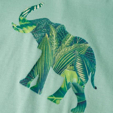 T-shirt til børn str. 104 lys kakifarve