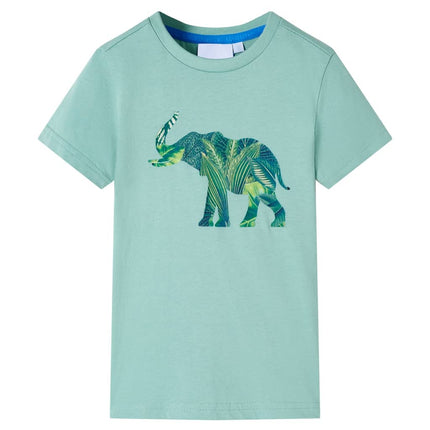 T-shirt til børn str. 128 lys kakifarve