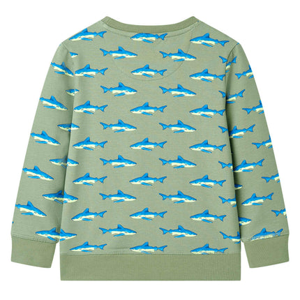 Sweatshirt til børn str. 116 lys kakifarve