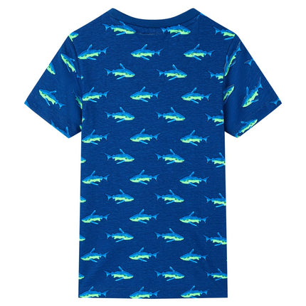 T-shirt til børn str. 140 mørkeblå